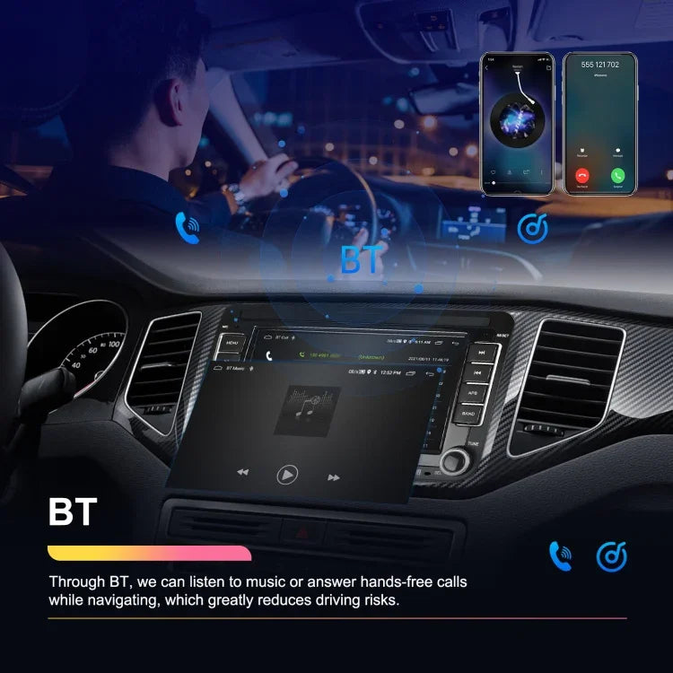Máy nghe nhạc Volkswagen/Skoda 1+32G màn hình lớn tích hợp Carplay Android dẫn đường và camera lùi, 1+32G