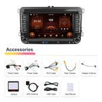 Máy nghe nhạc Volkswagen/Skoda 2+64G màn hình lớn tích hợp Carplay Android dẫn đường và camera lùi, 2+64G