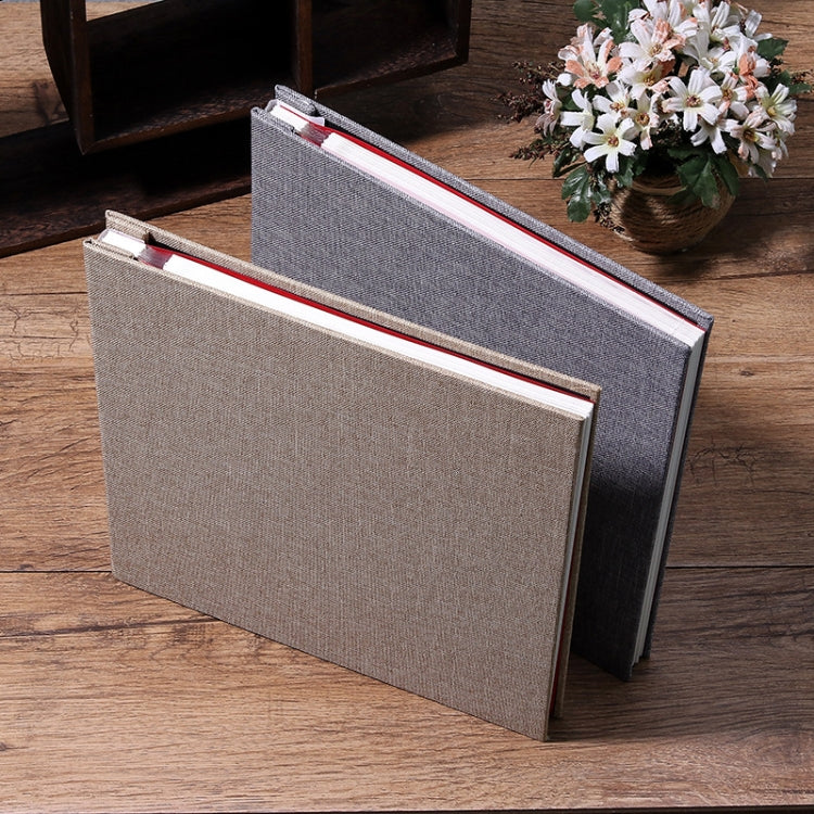 Album phim tự dán vải lanh đơn giản phong cách cổ điển, dung lượng lớn, quà tặng thủ công sáng tạo