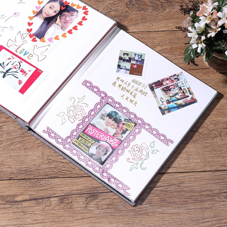 Album phim tự dán vải lanh đơn giản phong cách cổ điển, dung lượng lớn, quà tặng thủ công sáng tạo