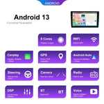 Máy nghe nhạc ô tô Bluetooth Android HD màn hình lớn 6+128G, Tích hợp GPS dẫn đường Android, Kích thước 7 inch, 9 inch, 10.1 inch