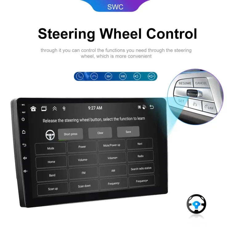 Máy nghe nhạc ô tô Bluetooth Android HD màn hình lớn 6+128G, Tích hợp GPS dẫn đường Android, Kích thước 7 inch, 9 inch, 10.1 inch