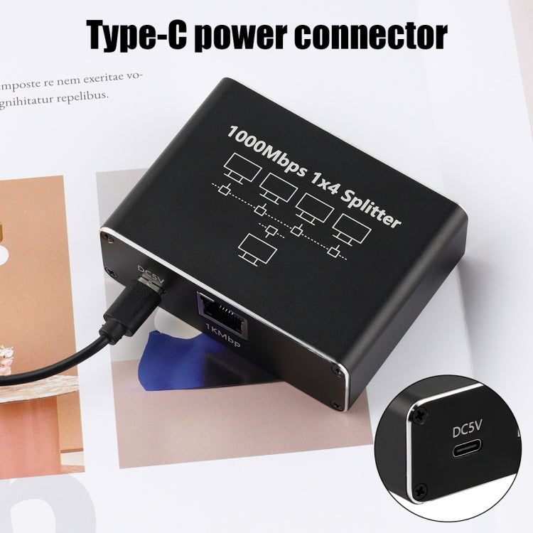 Bộ chia mạng Gigabit chia sẻ mạng cáp RJ45, 1 ra 3, 1 ra 4