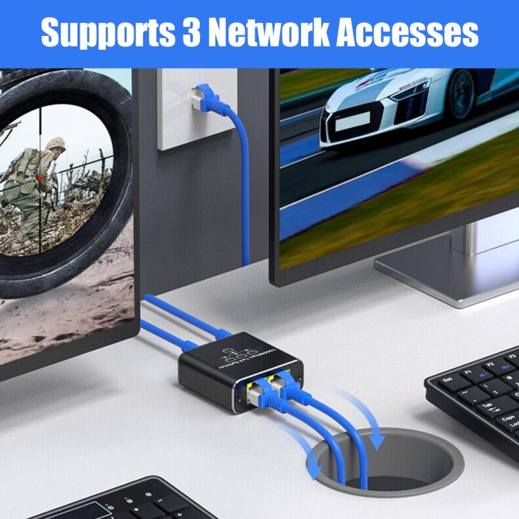 Bộ chia mạng Gigabit chia sẻ mạng cáp RJ45, 1 ra 3, 1 ra 4