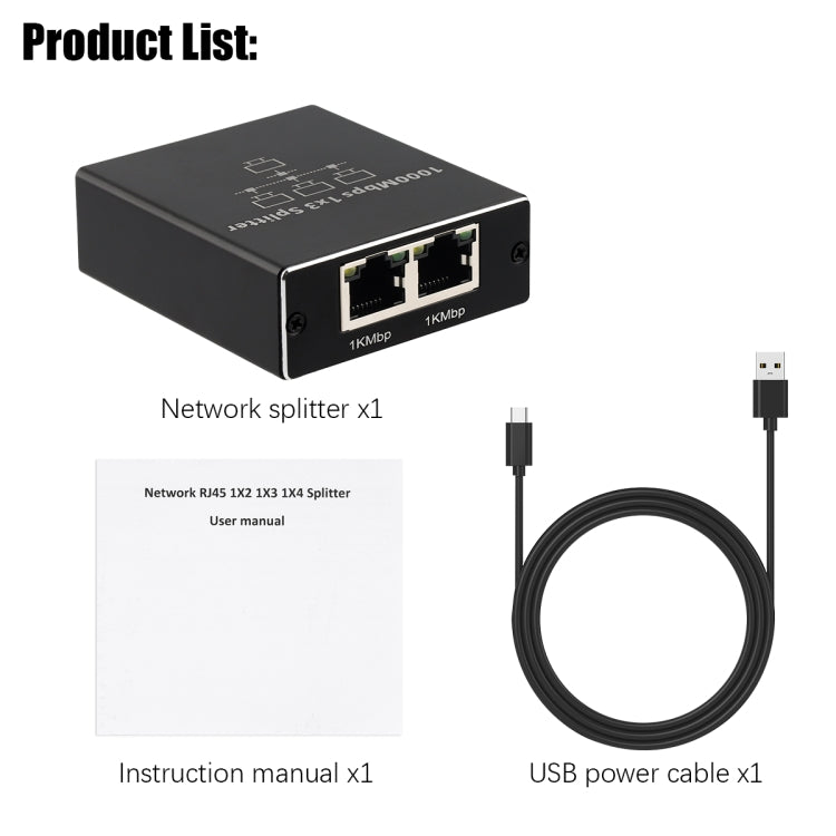 Bộ chia mạng Gigabit chia sẻ mạng cáp RJ45, 1 ra 3, 1 ra 4