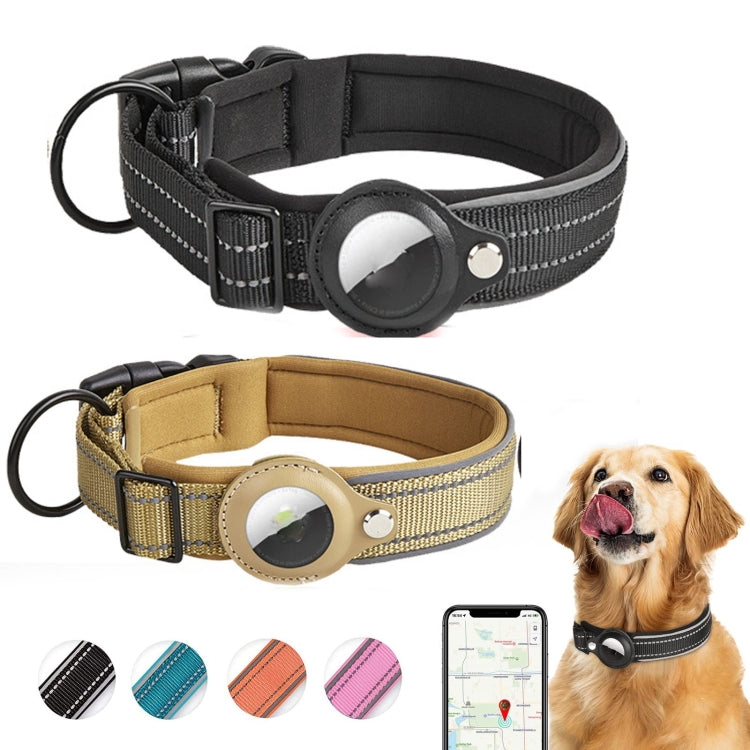 Vòng cổ chó định vị AirTag thế hệ 2 / AirTag thế hệ 1 lót neoprene phản quang, S, M, L, XL