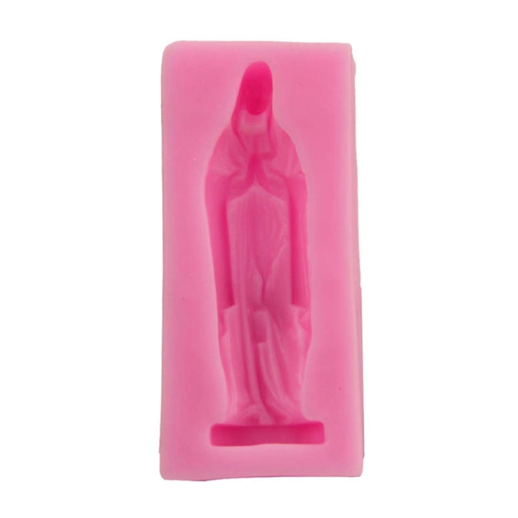 Khuôn bánh fondant Virgin Mary bằng silicone, khuôn làm bánh socola đất sét DIY, dụng cụ làm bánh