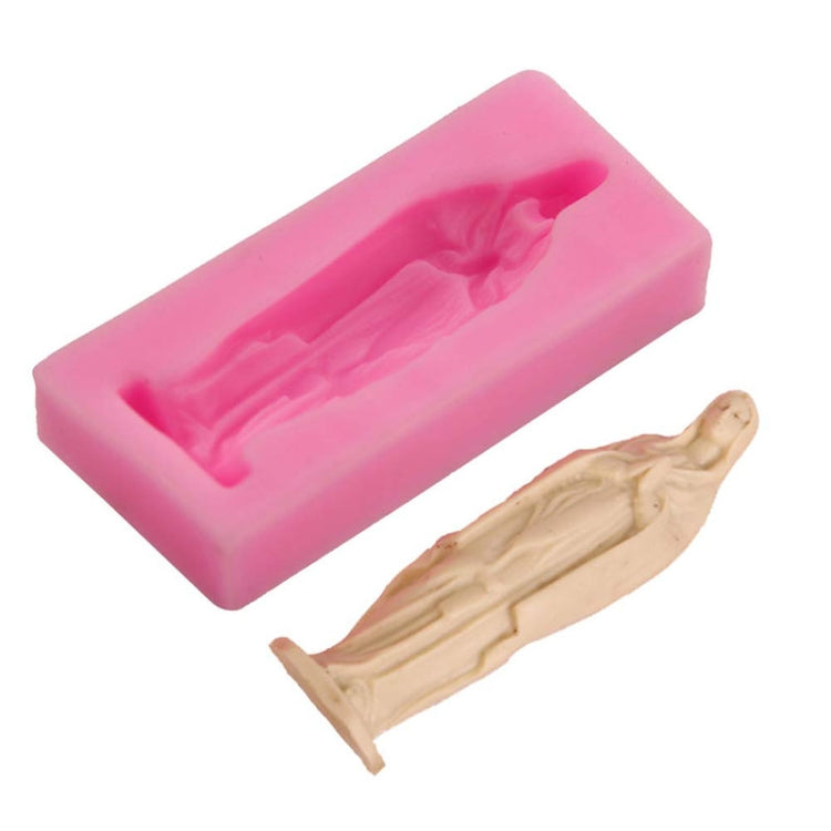 Khuôn bánh fondant Virgin Mary bằng silicone, khuôn làm bánh socola đất sét DIY, dụng cụ làm bánh