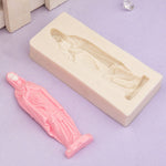Khuôn bánh fondant Virgin Mary bằng silicone, khuôn làm bánh socola đất sét DIY, dụng cụ làm bánh