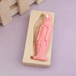 Khuôn bánh fondant Virgin Mary bằng silicone, khuôn làm bánh socola đất sét DIY, dụng cụ làm bánh