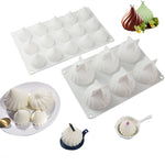 Khuôn bánh mousse xoáy, khuôn silicone hình hành tây cho bánh socola nướng tráng miệng Pháp, GT-105 đơn, GT-106 6 khoang, GT-9 15 khoang