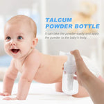 Prickly Heat Powder Spray Bottle Portable Empty Plastic Bottle, 180ml