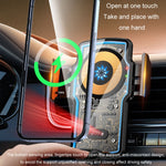 Car Magsafe Wireless Charger Transparent Induction 120W Fast Charging Universal Mobile Phone Bracket, Wireless Charger Mobile Phone Bracket