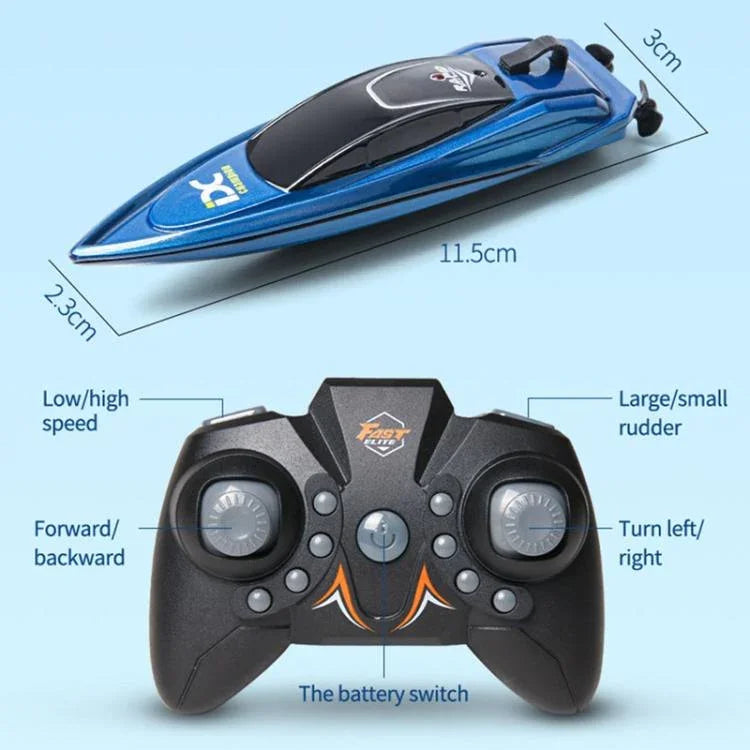 Thuyền điều khiển từ xa mini 2.4G cho trẻ em, đồ chơi tàu ngầm điện chơi nước mùa hè cho bé trai