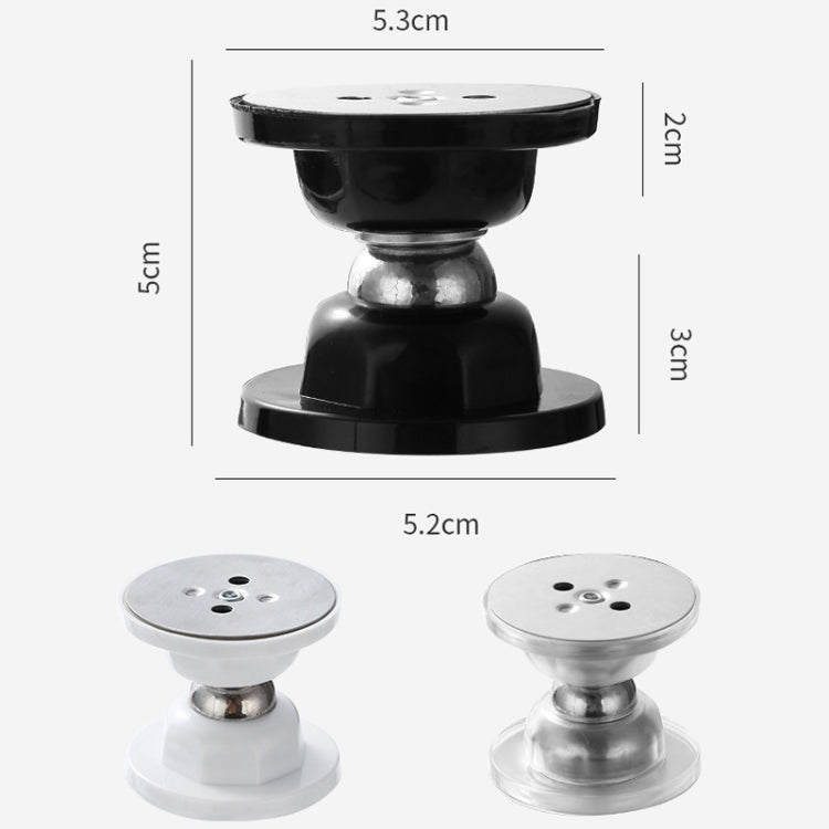 Chặn Cửa Chống Va Đập Im Lặng Từ Tính Mạnh Bằng Silicone Không Cần Đục Lỗ, Màu Trong Suốt, Đen, Trắng
