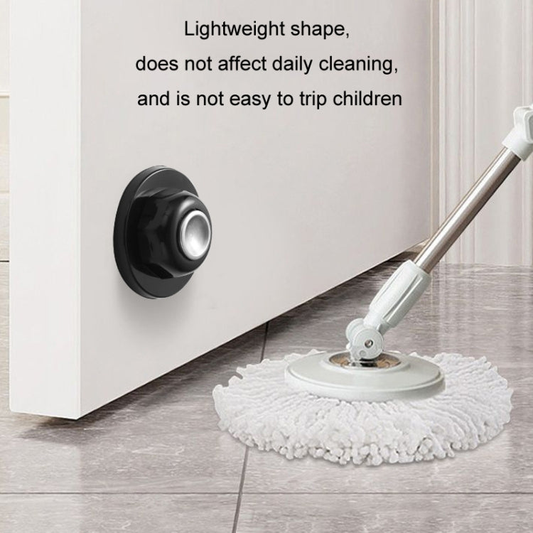 Chặn Cửa Chống Va Đập Im Lặng Từ Tính Mạnh Bằng Silicone Không Cần Đục Lỗ, Màu Trong Suốt, Đen, Trắng