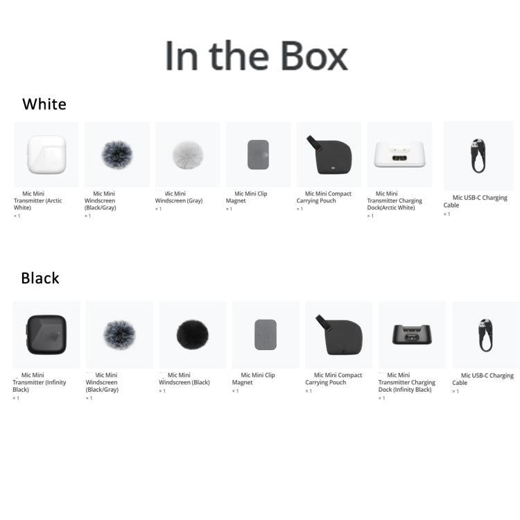 Bộ phát gốc cho DJI Mic Mini, bộ phát (đen), bộ phát (trắng)