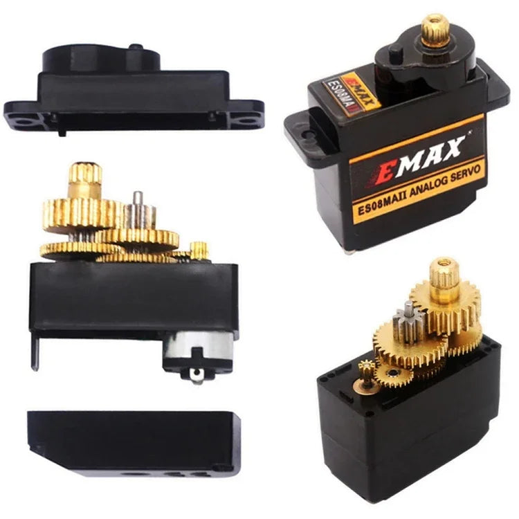 Servo vi mô răng kim loại 12g EMAX ES08MA II, EMAX ES08MA II