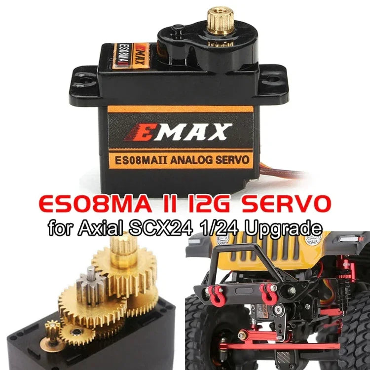 Servo vi mô răng kim loại 12g EMAX ES08MA II, EMAX ES08MA II