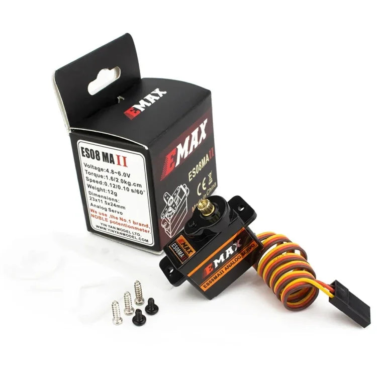 Servo vi mô răng kim loại 12g EMAX ES08MA II, EMAX ES08MA II