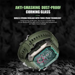 Đồng hồ thông minh C20Plus 1.81 inch theo dõi sức khỏe chống nước Bluetooth gọi điện, Màu xanh ngụy trang