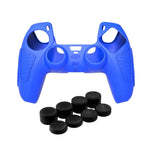 Ốp bảo vệ silicone chống trượt cho tay cầm PS5, màu trắng, xanh dương, đen, trắng+2 nút, xanh dương+2 nút, đen+2 nút, trắng+8 nút, xanh dương+8 nút, đen+8 nút