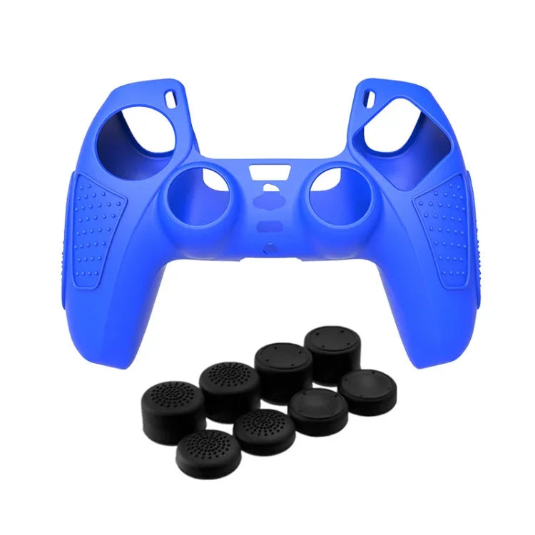 Ốp bảo vệ silicone chống trượt cho tay cầm PS5, màu trắng, xanh dương, đen, trắng+2 nút, xanh dương+2 nút, đen+2 nút, trắng+8 nút, xanh dương+8 nút, đen+8 nút