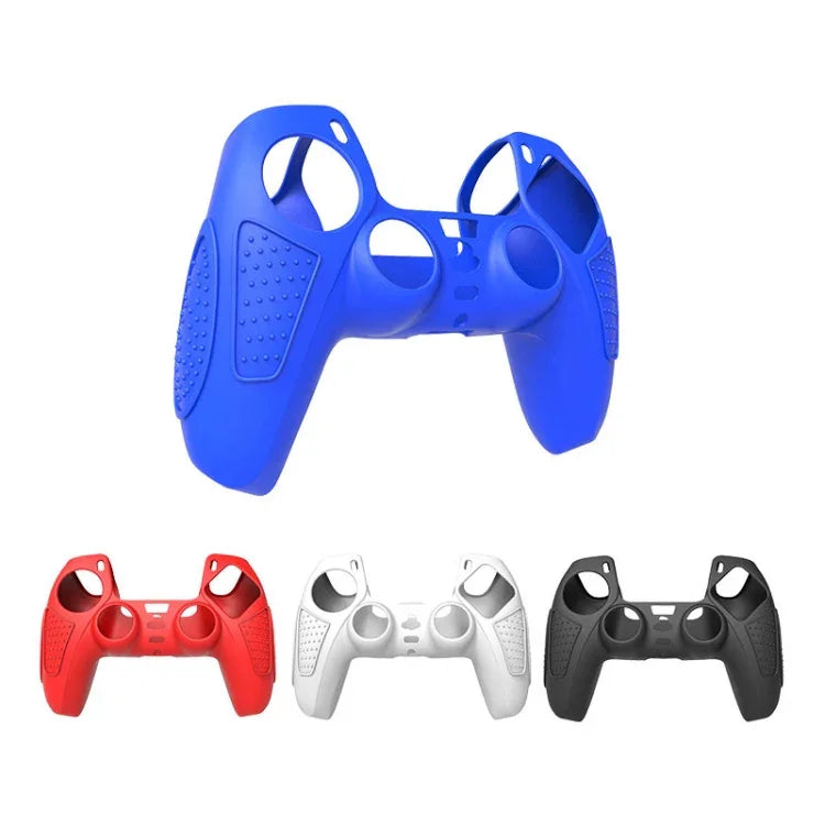 Ốp bảo vệ silicone chống trượt cho tay cầm PS5, màu trắng, xanh dương, đen, trắng+2 nút, xanh dương+2 nút, đen+2 nút, trắng+8 nút, xanh dương+8 nút, đen+8 nút