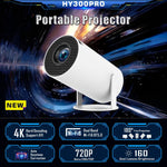 Máy chiếu thông minh HY300 PRO hệ điều hành Android 11.0, độ sáng 160 Lumen, máy chiếu di động, phích cắm EU, US, UK, AU
