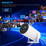 Máy chiếu thông minh HY300 PRO hệ điều hành Android 11.0, độ sáng 160 Lumen, máy chiếu di động, phích cắm EU, US, UK, AU