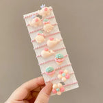 Bộ 10 chiếc dây buộc tóc trẻ em dễ thương, vòng tóc không gãy, băng đô nhỏ cho bé, hoa 1, bơ, trái cây và rau củ, hoa 2, hoa tám cánh nhiều màu, kẹo hồng, động vật ếch, kem, dưa hấu, hoa cúc trong suốt, màu kem...