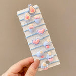 Bộ 10 chiếc dây buộc tóc trẻ em dễ thương, vòng tóc không gãy, băng đô nhỏ cho bé, hoa 1, bơ, trái cây và rau củ, hoa 2, hoa tám cánh nhiều màu, kẹo hồng, động vật ếch, kem, dưa hấu, hoa cúc trong suốt, màu kem...