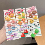 Bộ 10 chiếc dây buộc tóc trẻ em dễ thương, vòng tóc không gãy, băng đô nhỏ cho bé, hoa 1, bơ, trái cây và rau củ, hoa 2, hoa tám cánh nhiều màu, kẹo hồng, động vật ếch, kem, dưa hấu, hoa cúc trong suốt, màu kem...