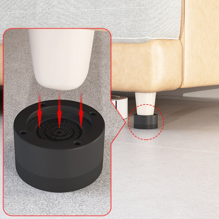 Đế máy giặt chống trượt tăng chiều cao, đệm chân giảm chấn cố định, màu đen 3.5cm, đen 6cm, đen 8.5cm