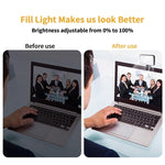 Đèn chiếu sáng selfie có thể sạc lại, 3 nhiệt độ màu, kẹp cho điện thoại, laptop, họp trên máy tính bảng, 24 đèn LED