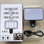 Đèn chiếu sáng selfie có thể sạc lại, 3 nhiệt độ màu, kẹp cho điện thoại, laptop, họp trên máy tính bảng, 24 đèn LED