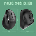 Chuột đứng dọc không dây Bluetooth chế độ kép sạc lại XUNSVFOX H5 cho văn phòng kinh doanh