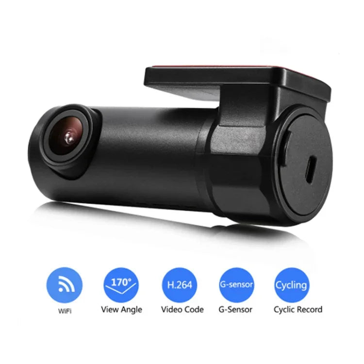 S600 Camera hành trình WiFi 1080P với ống kính góc rộng 170 độ, Máy ghi hình lái xe giấu kín