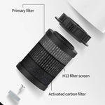 Car Negative Ion Air Purifier Odor Removal Aromatherapy, Black, White