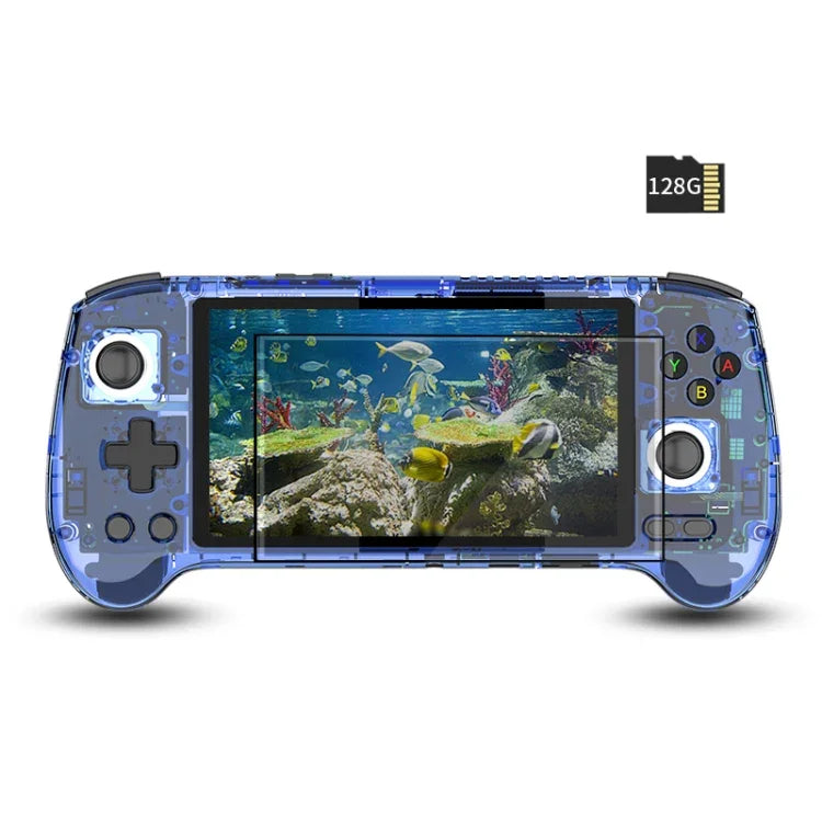 Máy chơi game cầm tay ANBERNIC RG556 hệ điều hành Android 13, màn hình AMOLED 5.48 inch, WIFI Bluetooth, bộ nhớ 128GB+128GB, 128GB+256GB