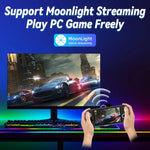 Máy chơi game cầm tay ANBERNIC RG556 hệ điều hành Android 13, màn hình AMOLED 5.48 inch, WIFI Bluetooth, bộ nhớ 128GB+128GB, 128GB+256GB