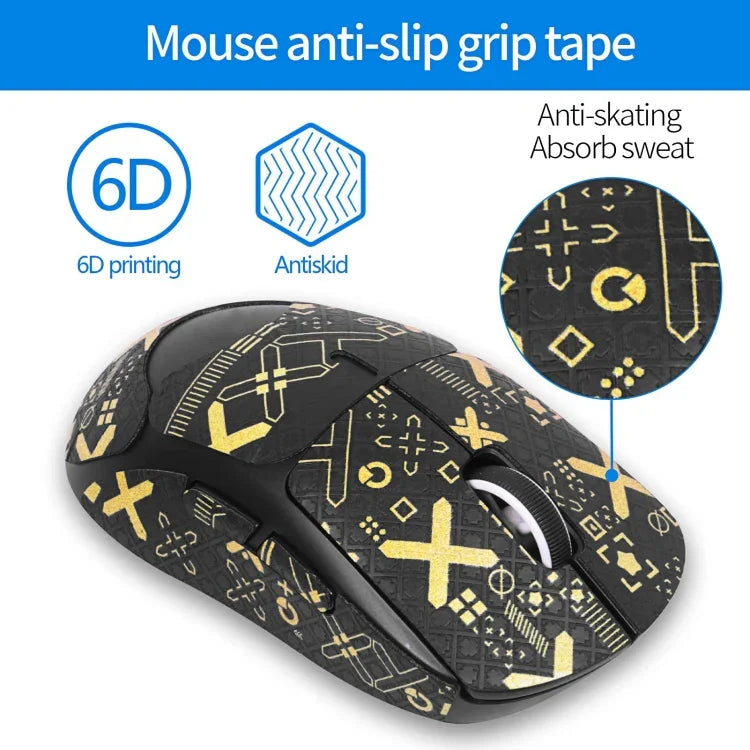 Miếng dán chống trượt thấm mồ hôi cho chuột Logitech GPW thế hệ 2, in trắng nửa bao quanh, in đen vàng nửa bao quanh, in đen nửa bao quanh, in đen bao quanh toàn phần, in trắng bao quanh toàn phần, in đen vàng bao quanh toàn phần