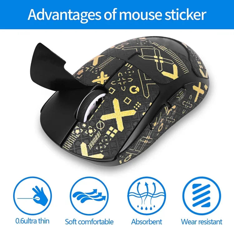 Miếng dán chống trượt thấm mồ hôi cho chuột Logitech GPW thế hệ 2, in trắng nửa bao quanh, in đen vàng nửa bao quanh, in đen nửa bao quanh, in đen bao quanh toàn phần, in trắng bao quanh toàn phần, in đen vàng bao quanh toàn phần