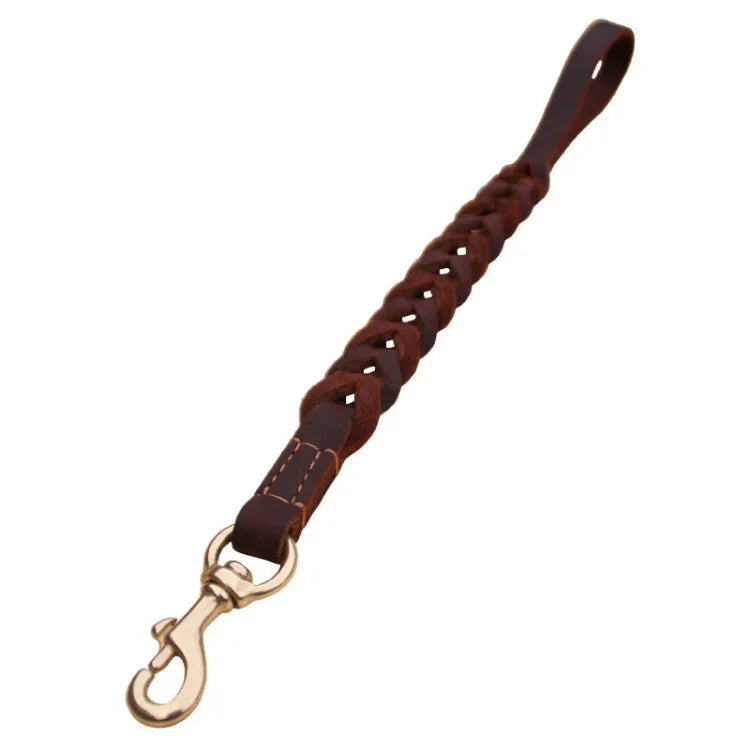 Dây Dẫn Chó Da Ngắn Dây Kéo Chuỗi Chó, 1.8x50cm