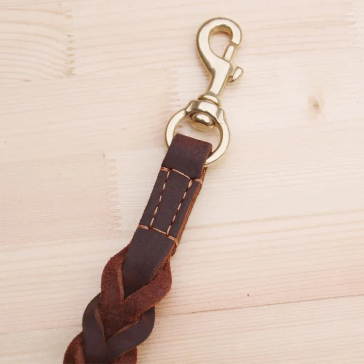 Dây Dẫn Chó Da Ngắn Dây Kéo Chuỗi Chó, 1.8x50cm