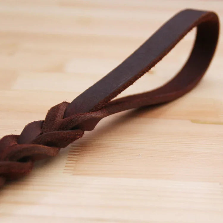 Dây Dẫn Chó Da Ngắn Dây Kéo Chuỗi Chó, 1.8x50cm