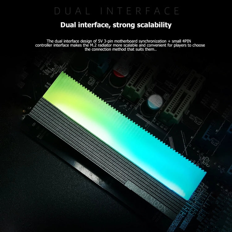 Tản nhiệt ổ cứng thể rắn M.2 2280 COOLMOON CM-M2A 5V ARGB, CM-M2A