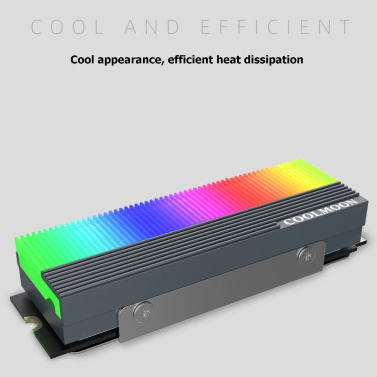 Tản nhiệt ổ cứng thể rắn M.2 2280 COOLMOON CM-M2A 5V ARGB, CM-M2A