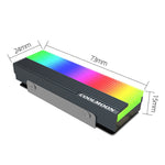 Tản nhiệt ổ cứng thể rắn M.2 2280 COOLMOON CM-M2A 5V ARGB, CM-M2A