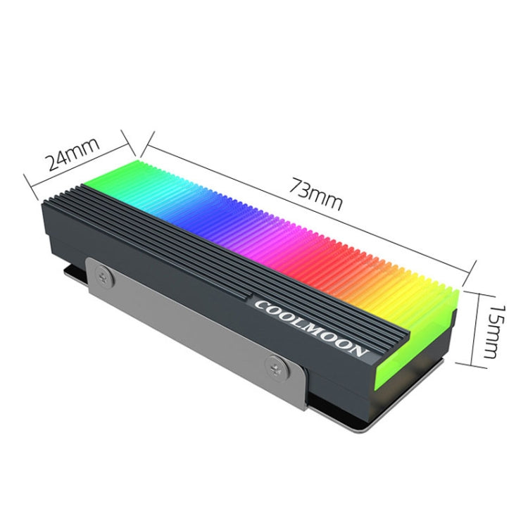 Tản nhiệt ổ cứng thể rắn M.2 2280 COOLMOON CM-M2A 5V ARGB, CM-M2A